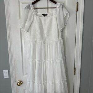 Chic White Tiered Maxi Dress